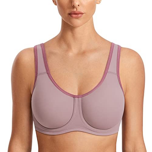 SYROKAN Women's Max Control Underwire Sports Bra High...