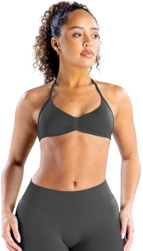 TRYTO Impact Strappy Bra Backless Halter Top Yoga Workout