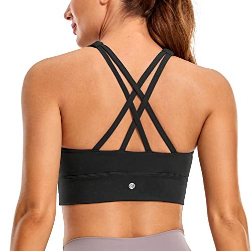 CRZ YOGA Womens Butterluxe Strappy High Neck Longline...