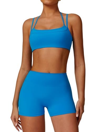 QBGJTD Two Piece Workout Sets For Women Scrunch Butt.