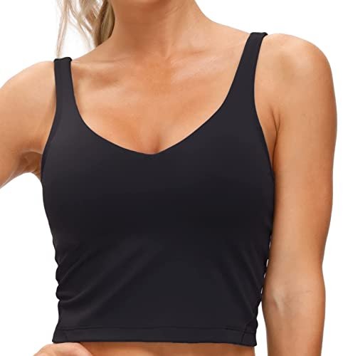 Women’s Longline Sports Bra Wirefree Padded Medium Support...