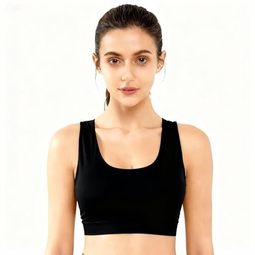 gyprprer Women's 100% Merino Wool Sports Bra, Seamless Soft...