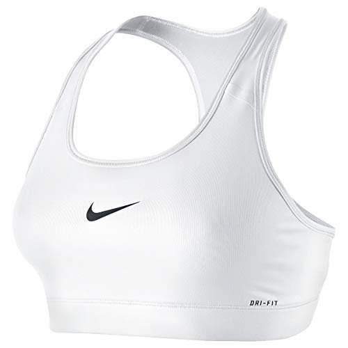 Nike Women's Victory Compression Sports Bra, White/Black,...