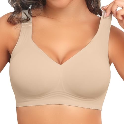 PoseFree Womens Bras No Underwire Full Support Smoothing...