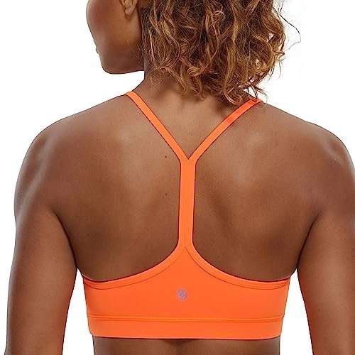 CRZ YOGA Butterluxe Y Back Sports Bras for Women Padded.