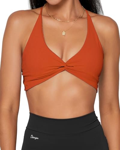 Danysu Women's Workout Sports Bras Backless Padded Crop...