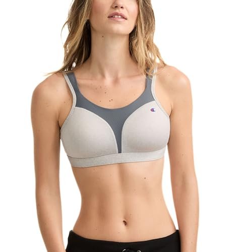Champion womens Full Support Sports Bra, Oxford Heather 34C