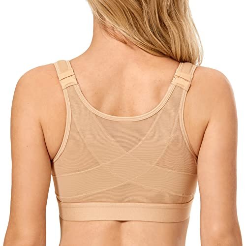 DELIMIRA Women's Front Closure Posture Wireless Back...