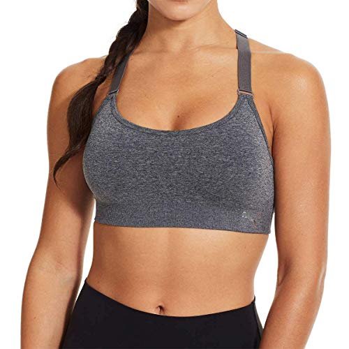 PUMA Women Sports Bra, 3-Pack (Black/White/Grey, Small)