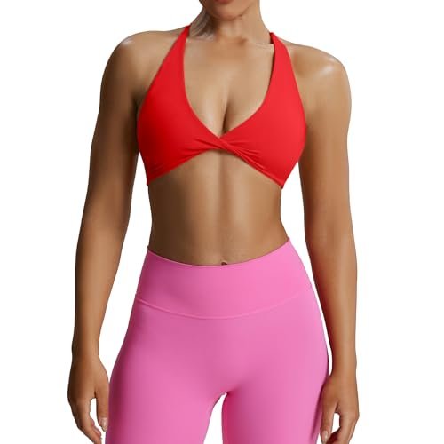 Aoxjox Women's Workout Sports Bras Fitness Metamorph Sienna...