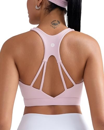 RUNNING GIRL Sports Bras for Women, Molded Cup Racerback...