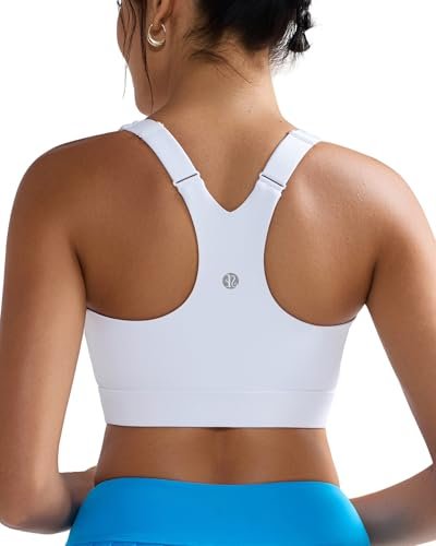 RUNNING GIRL White Sports Bras for Women,Adjustable High...