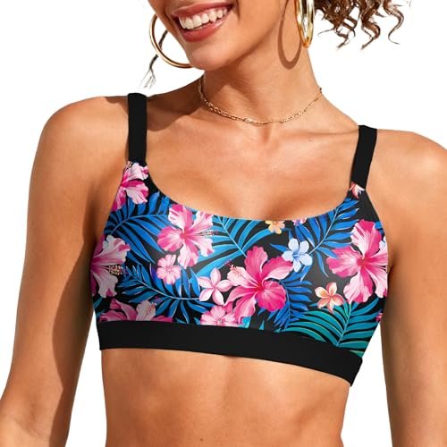 2026 Fashion Sports Swim Bra Classic Bikini Padded Crop Top