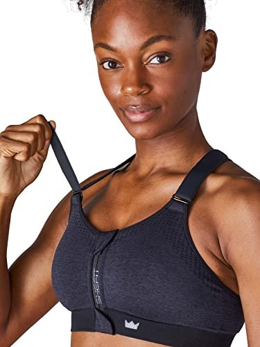 SHEFIT Low Impact Sports Bra for Women, Heathered Indigo,...