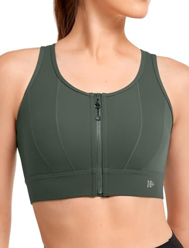 Yvette Front Closure Sports Bras for Women High Impact...