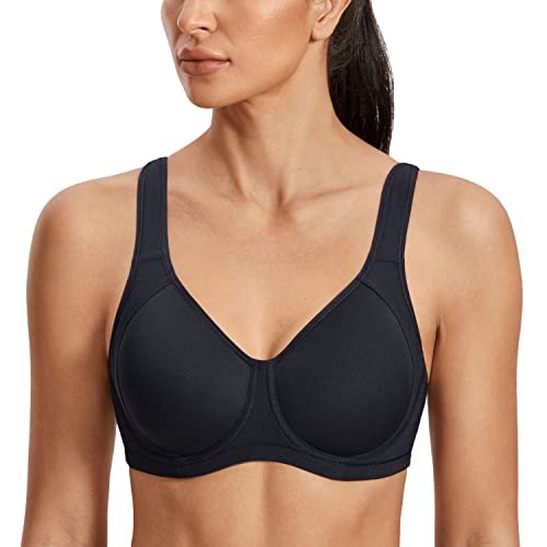 SYROKAN High Impact Sports Bras for Women Underwire Large...