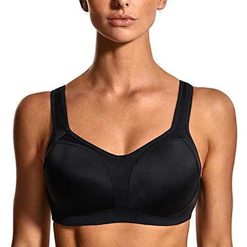 SYROKAN Women's High Impact Underwire Sports Bra, High...