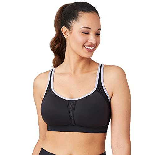 Wacoal womens Sport Convertible Wire Free Bra, Black/Lilac...