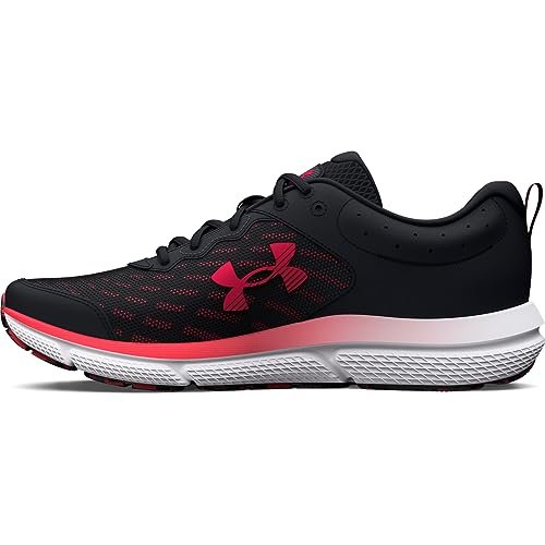 Under Armour Men's Charged Assert 10 Shoes, Black/Red X-Wide
