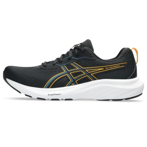 ASICS Men's Gel-Contend 9 Running Shoes, 9.5, Black/YAMABUKI