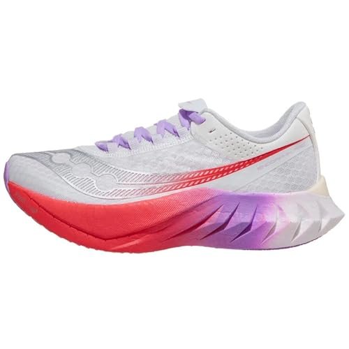 Saucony Women's Endorphin Pro 4 Sneaker, White/Crocus, 6.5
