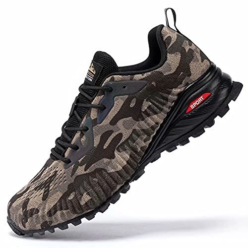 Kricely Men's Trail Running Shoes Fashion Hiking Camo...