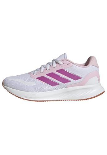 Adidas Unisex-Kids Run Falcon 5, White/Clear Pink/Gum, 1