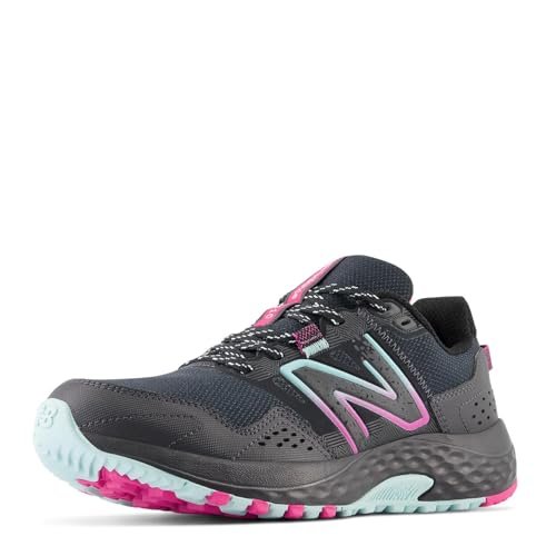 New Balance Women's 410v8 Trail Running Shoe, Black/Pink