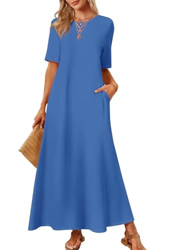 MEROKEETY Summer Spring Maxi Dresses for Women Casual with...