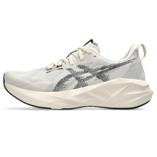 ASICS Men's NOVABLAST 5 Running Shoes, 9.5, Oatmeal/Black