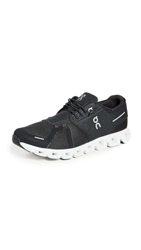 On-Women's Women's Cloud 5 Sneakers, Black/White, 7.5...