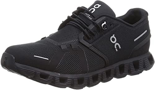 On Women's Cloud 5 Sneakers, Black/Black, 8