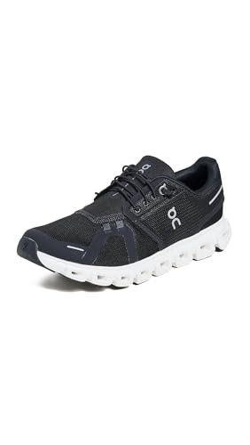 On Women's Cloud 6 Sneakers, Black | White 8.5 US