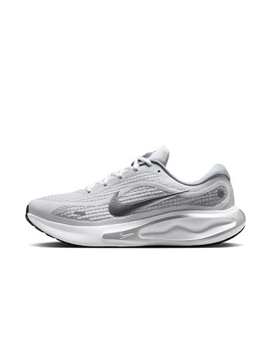 Nike Men's Journey Run Road Running Shoes, White/Metallic...