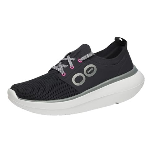 OOFOS OOmy Stride Recovery Shoe, White & Black Women's