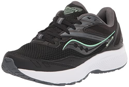 Saucony Women's Cohesion 15 Running Shoe, Black/Meadow, 9