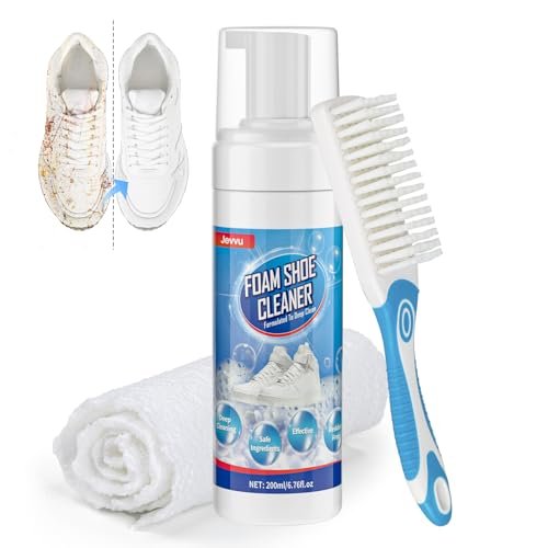 Jevvu Shoe Cleaner, 6.76fl.oz Sneaker Cleaner Foam for All...