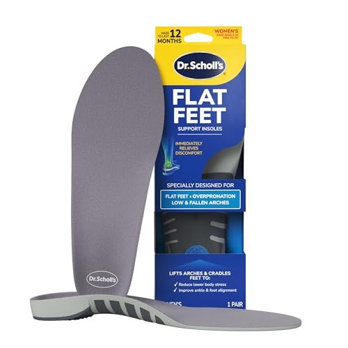 Dr. Scholl’s Flat Feet Support Insoles for Women, Size 6-10