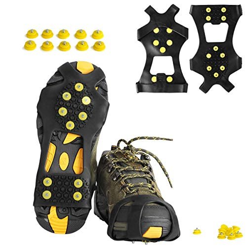 Ice Cleats, willceal Ice Grippers Traction Cleats with...