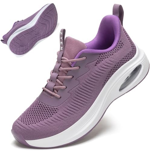 ZYEN Wide Toe Box Shoes Women Air Cushion Running Sneakers