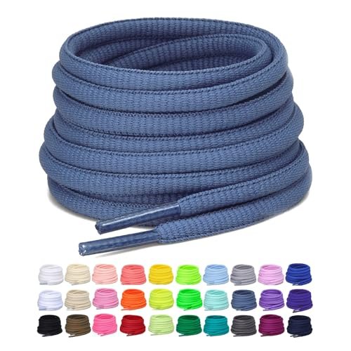 Puzeam 2 Pairs Oval Athletic Shoelaces 30 Colors for...