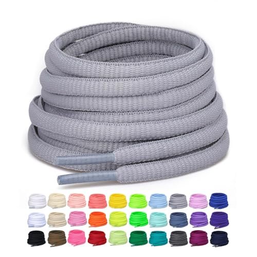 Puzeam 2 Pairs Oval Athletic Shoelaces 30 Colors for...