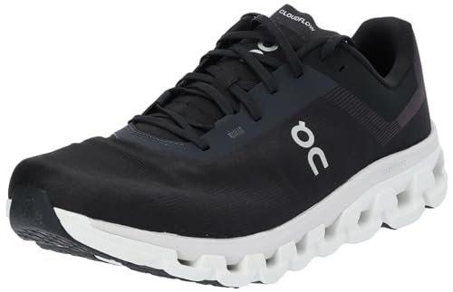 ON Cloudflow 4 Men's Road Running Shoes in Black/White