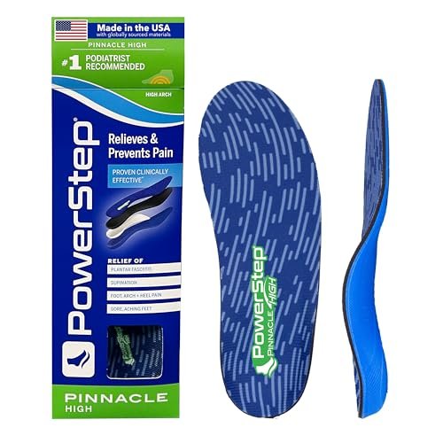 PowerStep Pinnacle High Arch Orthotic Insoles, Plantar...