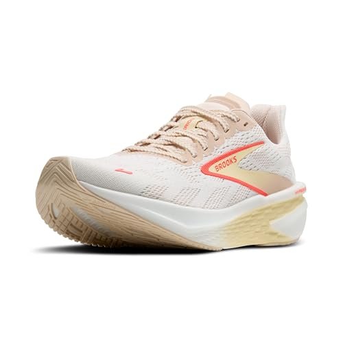 Brooks Women’s Hyperion 2 Neutral Running Shoe White Peach...