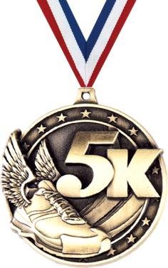 5K Medals - 5K Winged Running Shoe Race Medal Pack