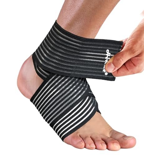 HiRui Foot & Ankle Brace 2 Pack, Adjustable Compression Wrap
