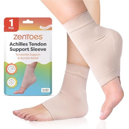 ZenToes Achilles Tendon Support Sleeve, Padded Compression...