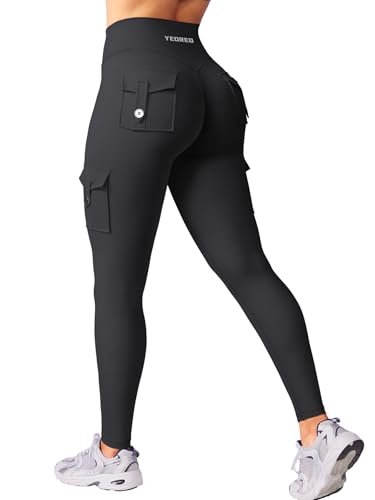 YEOREO CoreFlex Workout Cargo Leggings with Pockets for...