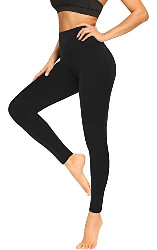 FULLSOFT Buttery Soft Black Leggings for Women with Tummy...